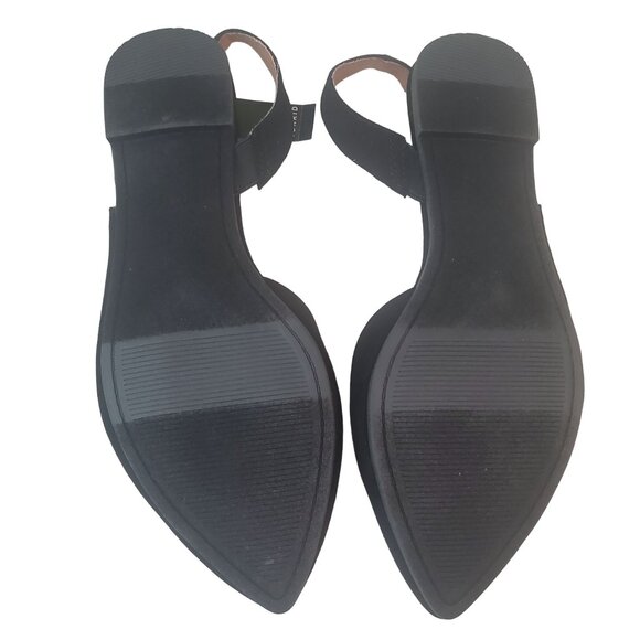 Torrid womens flat shoes 8W black solid color Slingback pointy toe new - Picture 5 of 12